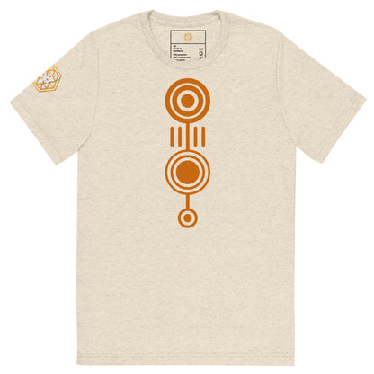 Camiseta (Bella + Canvas®): Crop Circle (mangas curtas) (unissex)