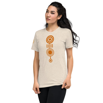 Camiseta (Bella + Canvas®): Crop Circle (mangas curtas) (unissex)