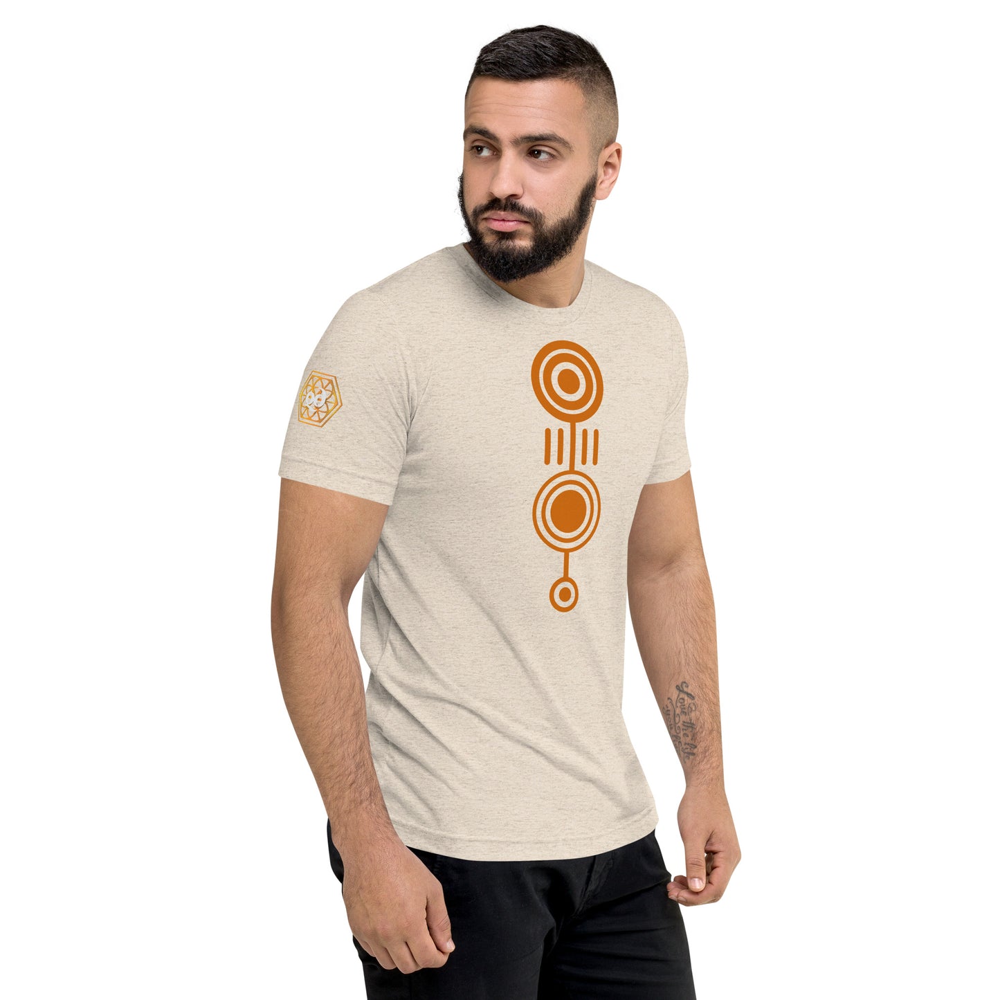 Camiseta (Bella + Canvas®): Crop Circle (mangas curtas) (unissex)