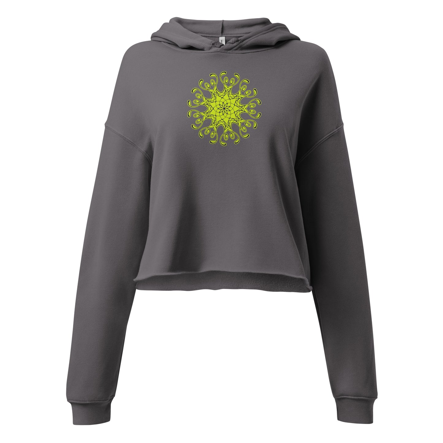 Moletom Cropped (Bella + Canvas®): Mandala Green (com capuz) (feminino)