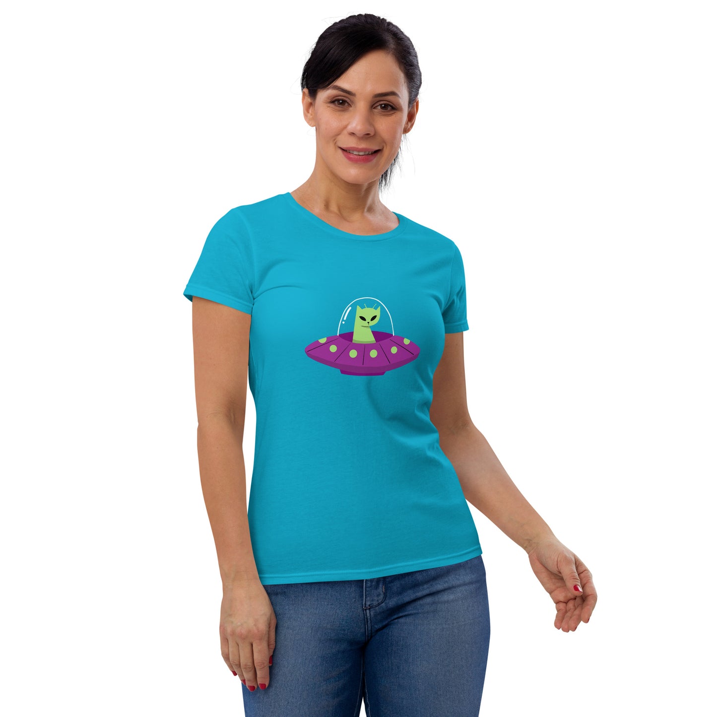 Camiseta (Gildan®): Cat Alien (feminina)