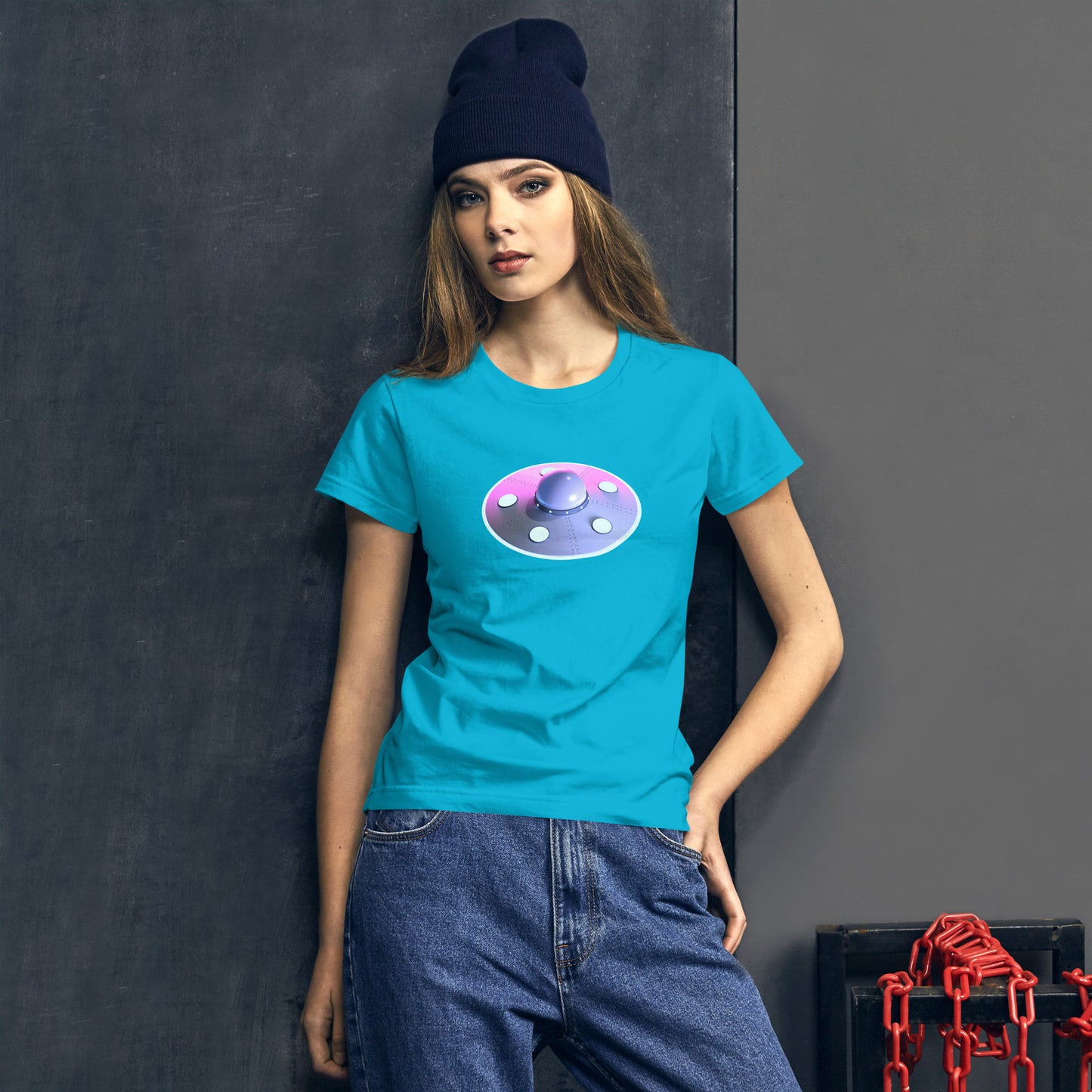 Camiseta (Gildan®): UFO (mangas curtas) (feminina)