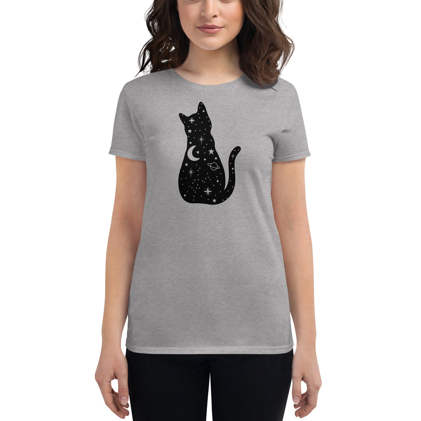 Camiseta (Gildan®): Stellar Cat (mangas curtas) (feminina)