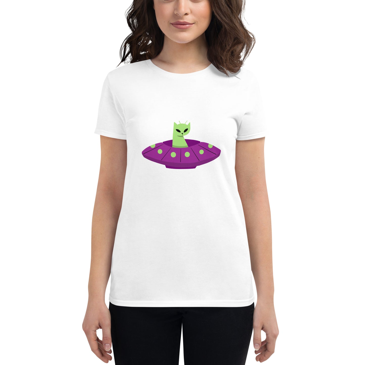 Camiseta (Gildan®): Cat Alien (feminina)